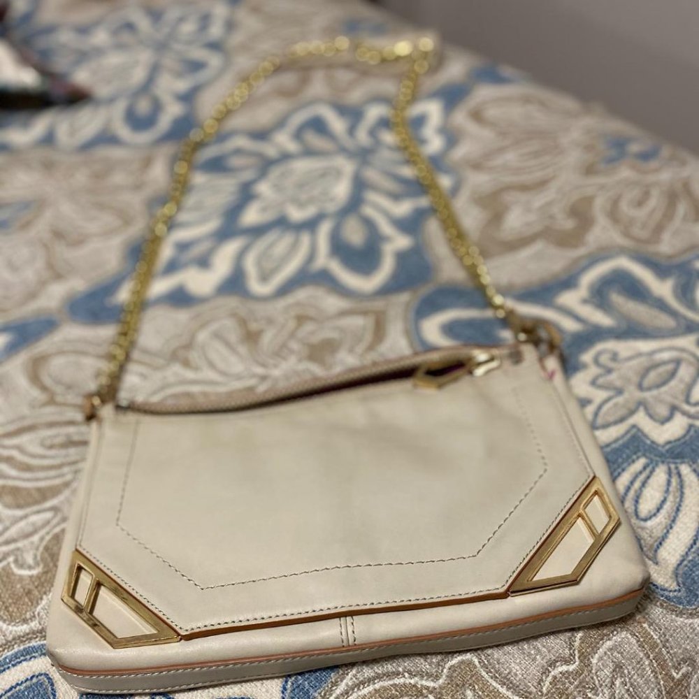 BOIKIER LEATHER CROSS BODY W/GOLD ACCENTS